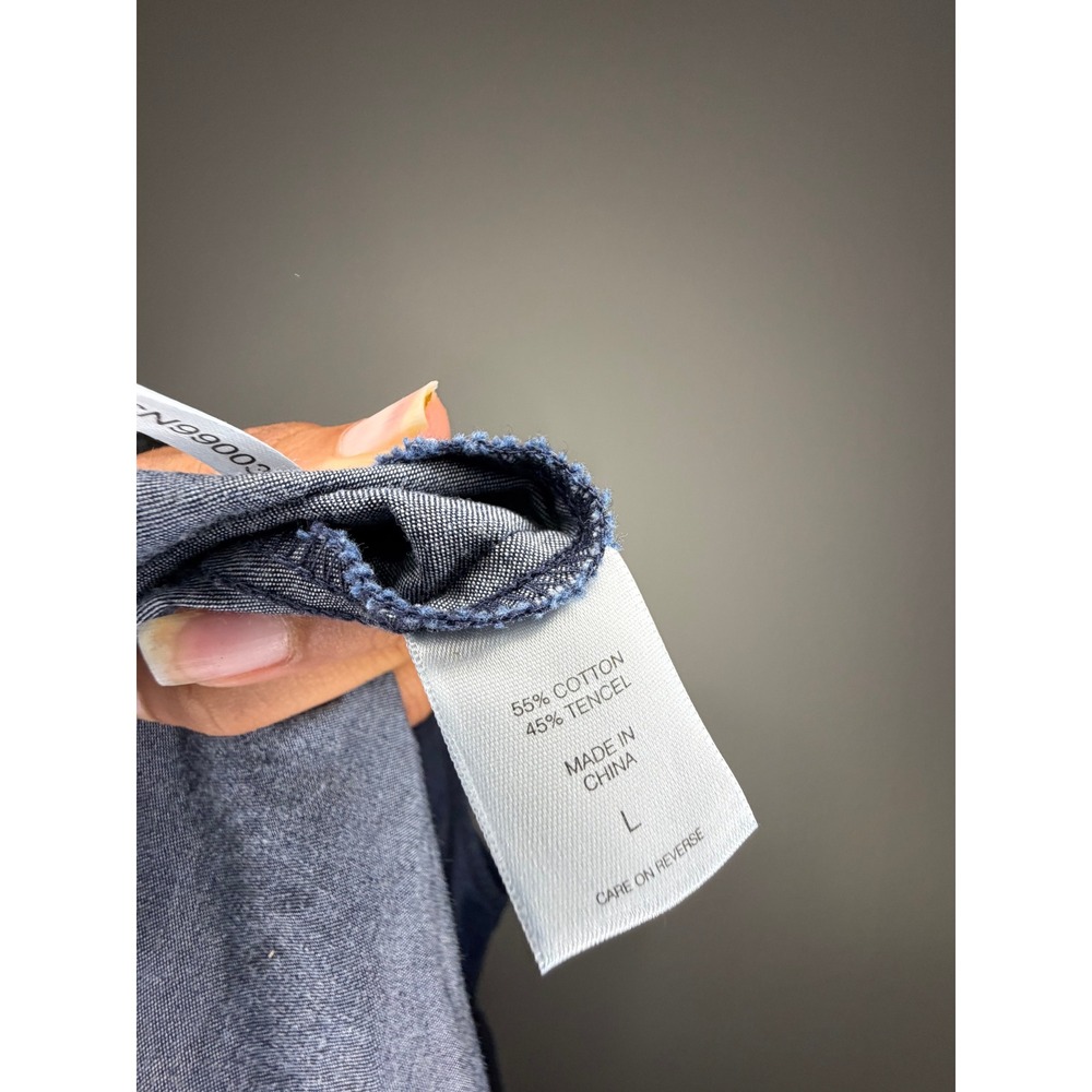 New York & Company Size L Denim Dress Long Maxi - Picture 4 of 7